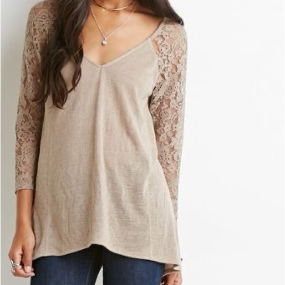 New Bohemian Lace Sleeve Top